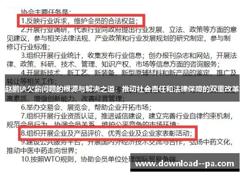 赵鹏谈欠薪问题的根源与解决之道：推动社会责任和法律保障的双重改革